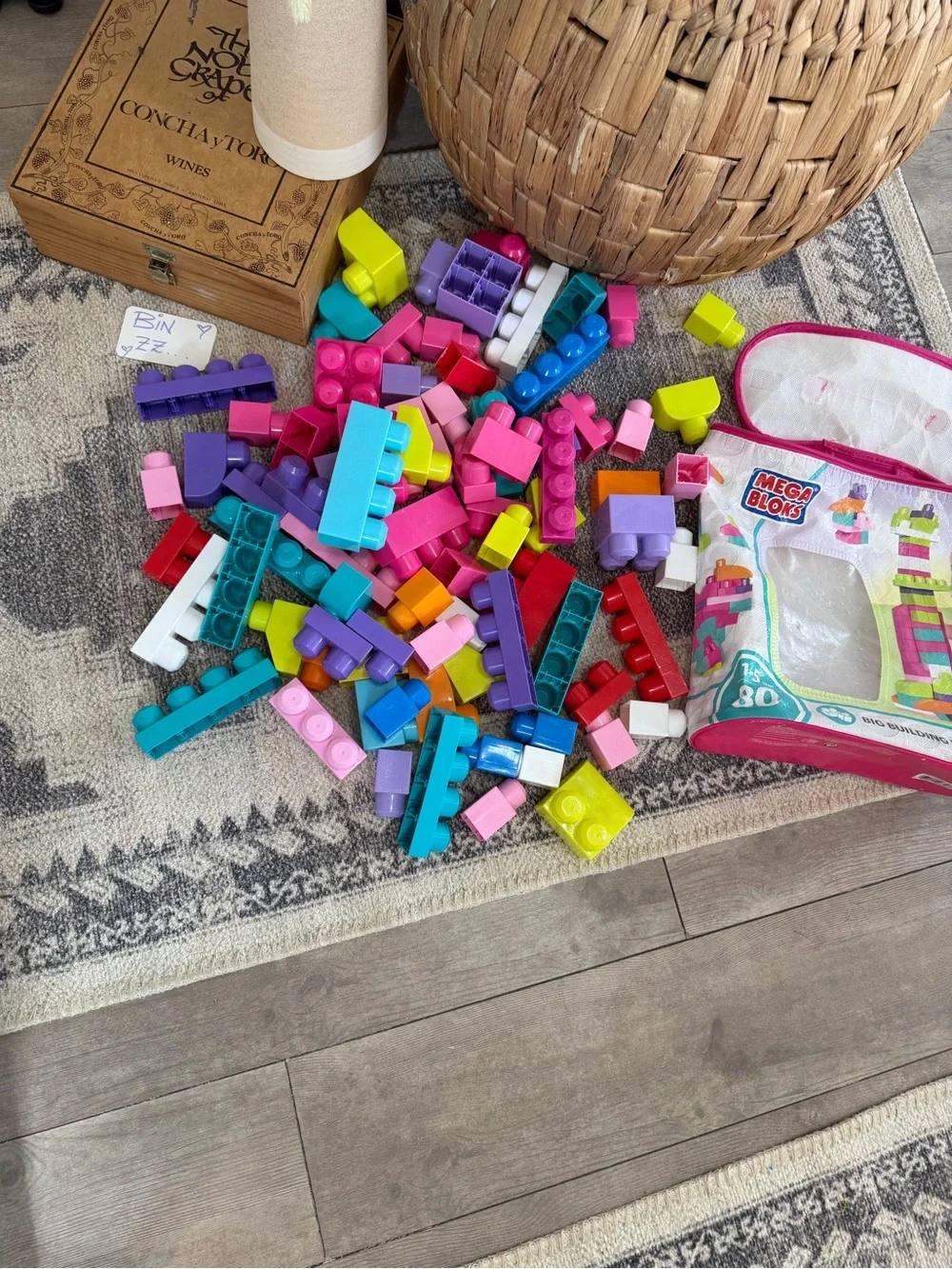 Mega Bloks Bright Building Block Set Ages 1-5, 80 pieces
